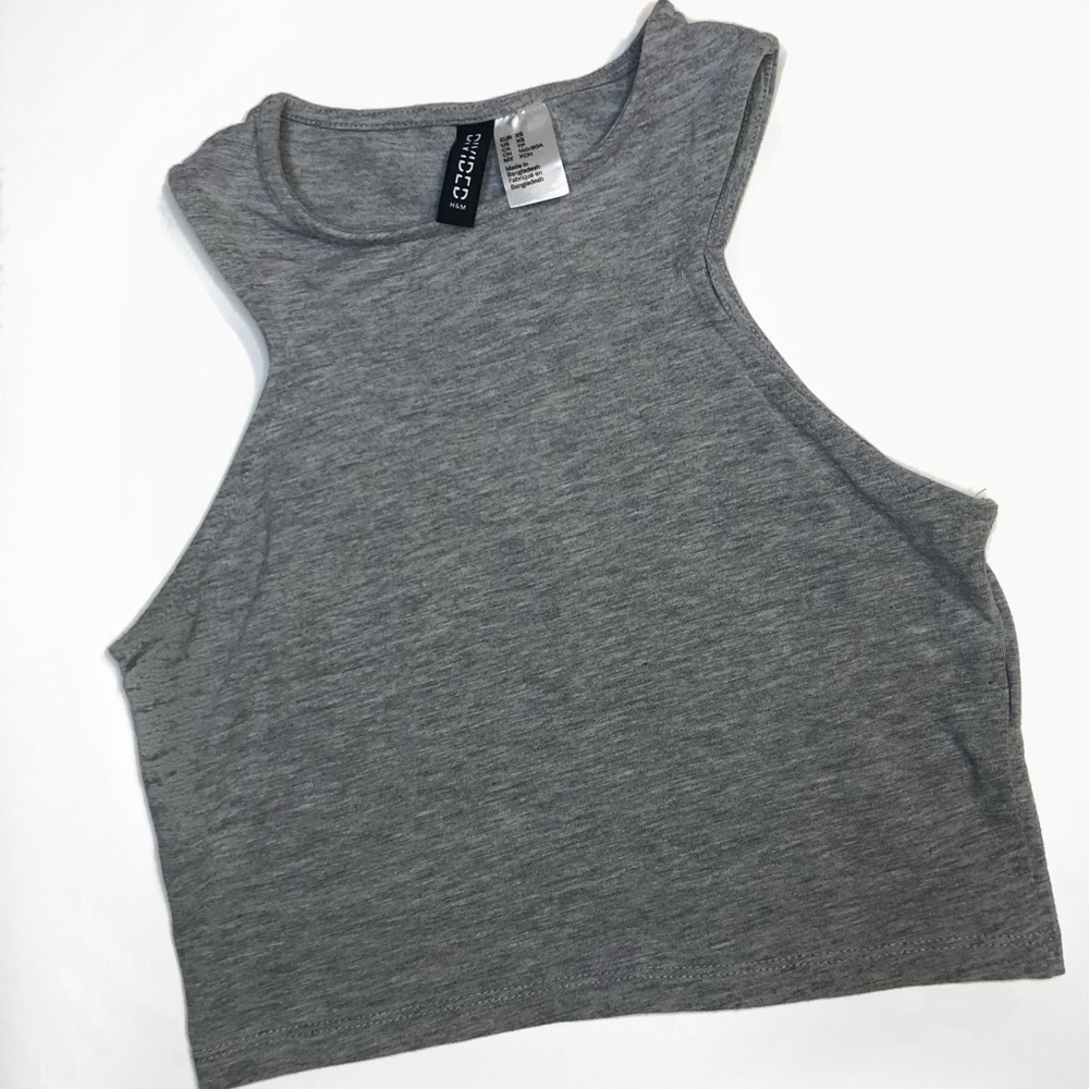 Grey Crop Top